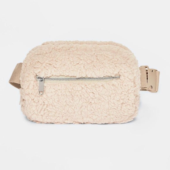 Wild Fable Beige Sherpa Fanny Pack - Picture 1 of 3